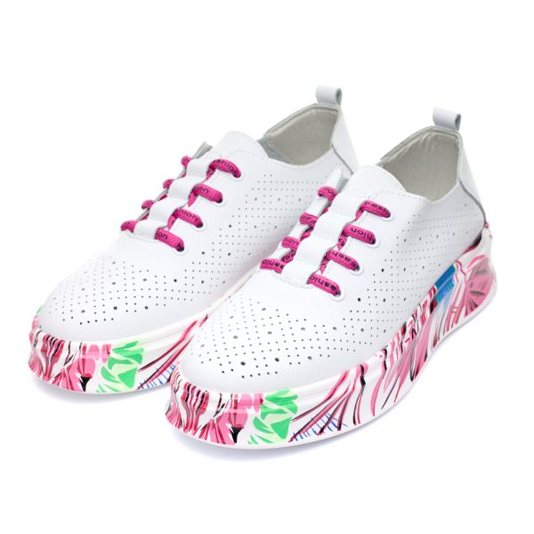 Pantofi piele dama 595002, Roz - imagine 2