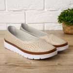 Pantofi piele dama W186058, Bej