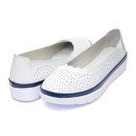 Pantofi piele dama W186058, Alb - imagine 3