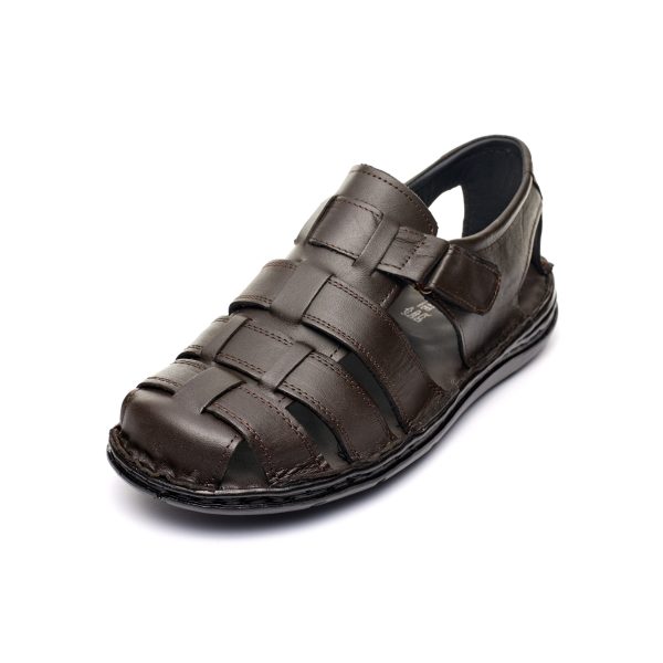 250404_04_07 Sandale piele barbati 670004 , Maro - imagine 6