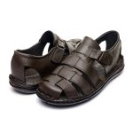 Sandale piele barbati 670004 , Maro - imagine 3