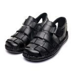 Sandale piele barbati 670004 , Negru - imagine 2