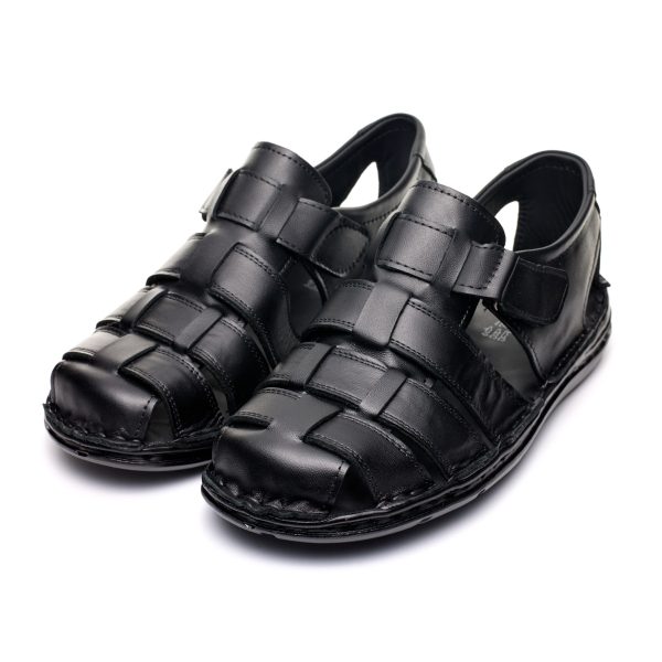 250404_05_08 Sandale piele barbati 670004 , Negru - imagine 2
