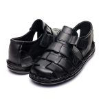 Sandale piele barbati 670004 , Negru - imagine 3