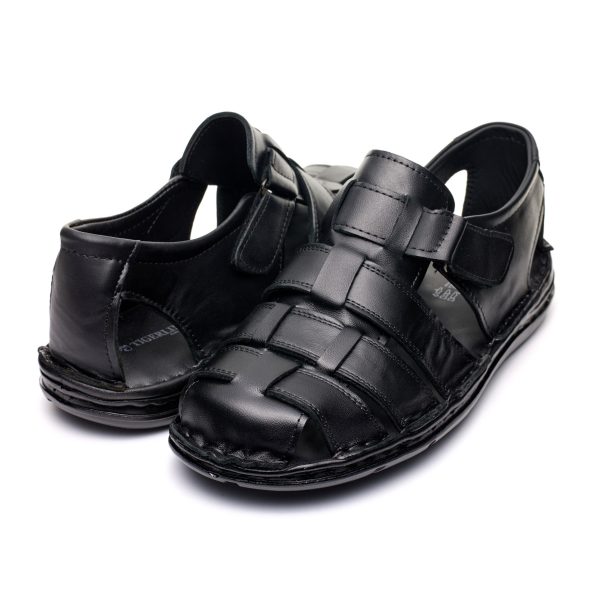 250404_05_09 Sandale piele barbati 670004 , Negru - imagine 3