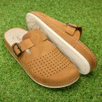 Saboti piele intoarsa  pentru barbati “Tellus” 30-09, Maro