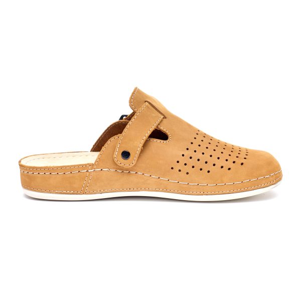 Saboti piele intoarsa  pentru barbati “Tellus” 30-09, Maro - imagine 6