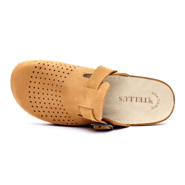 Saboti piele intoarsa  pentru barbati “Tellus” 30-09, Maro - imagine 7