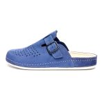 Saboti piele intoarsa  pentru barbati “Tellus” 30-09, Albastru - imagine 4