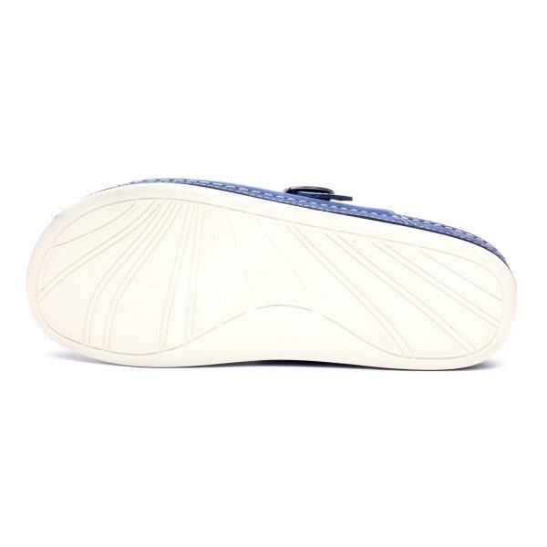 Saboti piele intoarsa  pentru barbati “Tellus” 30-09, Albastru - imagine 9