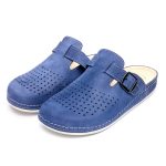 Saboti piele intoarsa  pentru barbati “Tellus” 30-09, Albastru - imagine 2