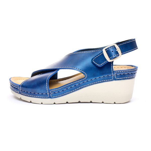 Sandale dama "Tellus" 27-23, Albastru - imagine 4