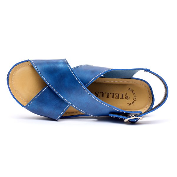 Sandale dama "Tellus" 27-23, Albastru - imagine 7