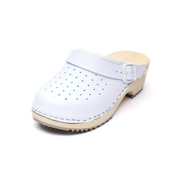 Saboti medicali piele dama Medibut 03AB, Alb - imagine 6