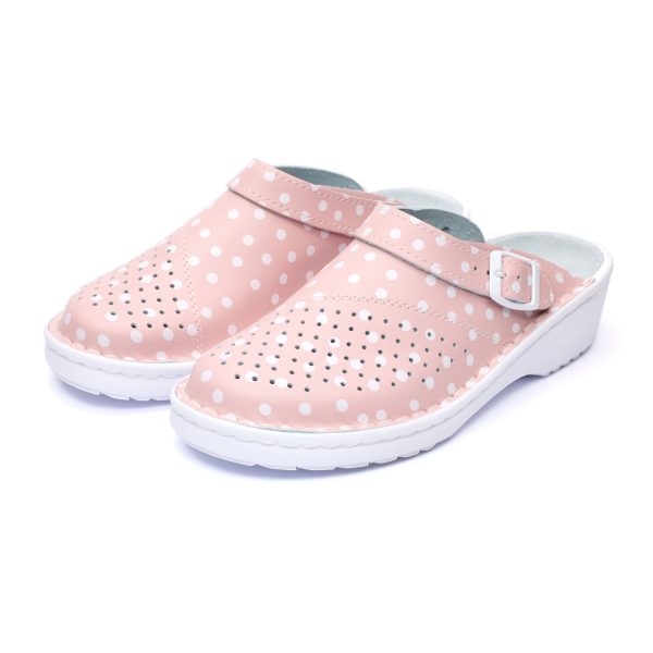 Saboti medicali piele dama Medibut 09L, Roz - imagine 3