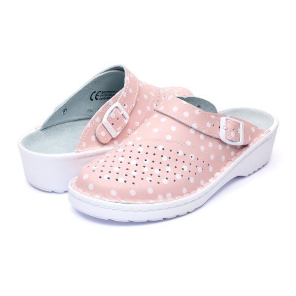 Saboti medicali piele dama Medibut 09L, Roz - imagine 2