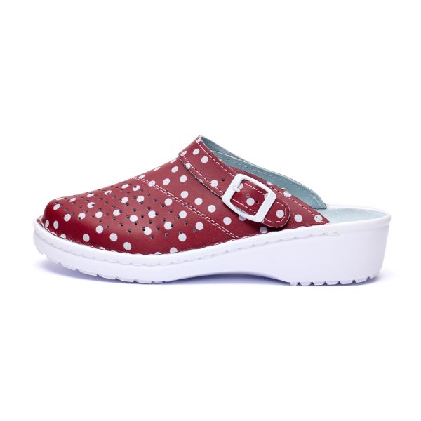 Saboti medicali piele dama Medibut 09L, Bordo - imagine 4