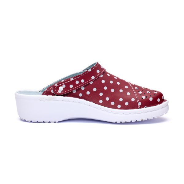 Saboti medicali piele dama Medibut 09L, Bordo - imagine 5