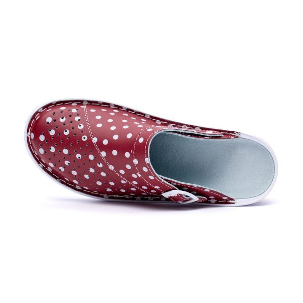 Saboti medicali piele dama Medibut 09L, Bordo - imagine 7