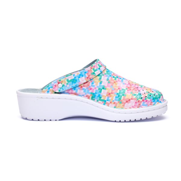 Saboti medicali piele dama Medibut 09L, Mozaic - imagine 5