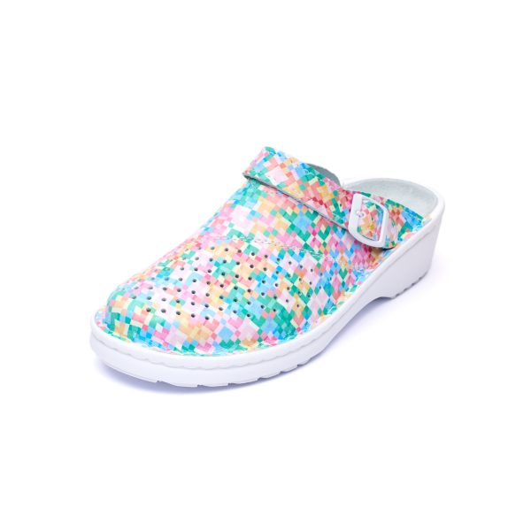 Saboti medicali piele dama Medibut 09L, Mozaic - imagine 6