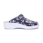 Saboti medicali piele dama Medibut  09L, Negru cu flori - imagine 5