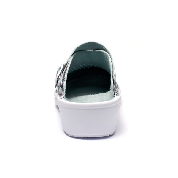 Saboti medicali piele dama Medibut  09L, Negru cu flori - imagine 8