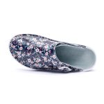 Saboti medicali piele dama Medibut  09L, Negru cu flori - imagine 7