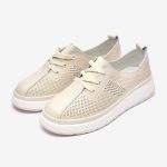 Pantofi piele dama FL957-3, Bej - imagine 6