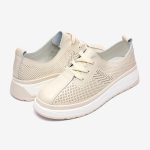 Pantofi piele dama FL957-3, Bej - imagine 5