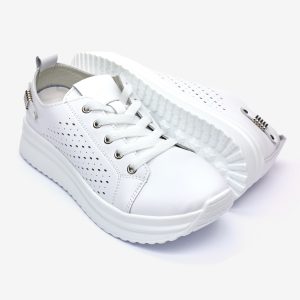 Pantofi piele dama FJ305-2, Alb