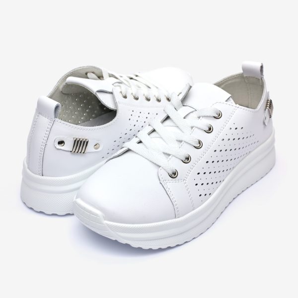 Pantofi piele dama FJ305-2, Alb - imagine 5