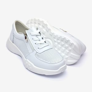 Pantofi piele dama FL965-2, Alb