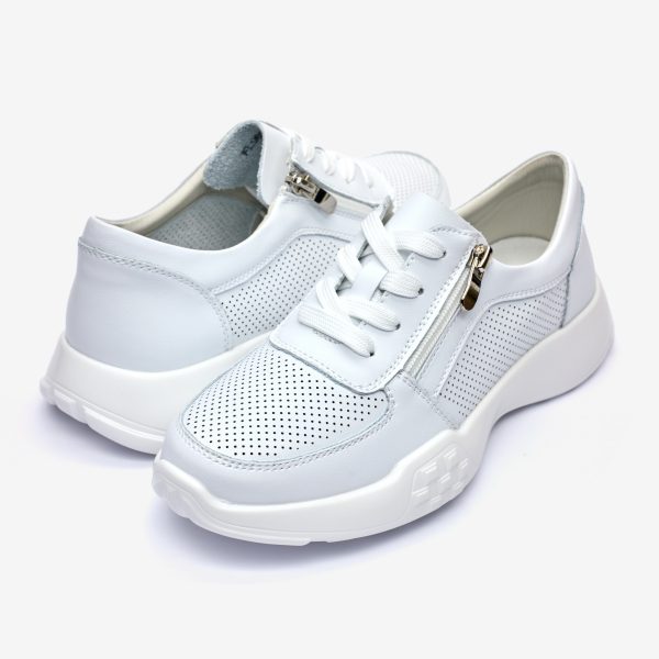 Pantofi piele dama FL965-2, Alb - imagine 5