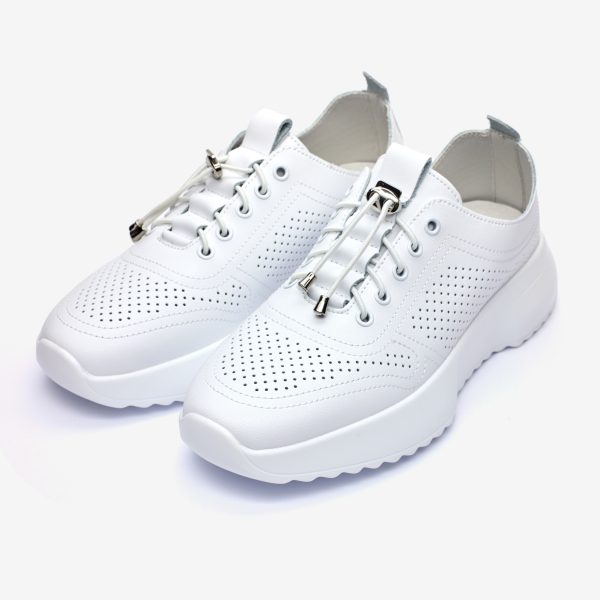 Pantofi piele dama JS703-2, Alb - imagine 6