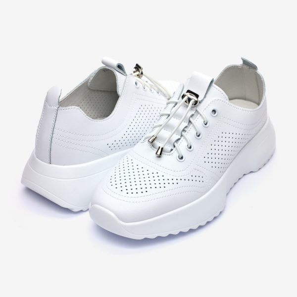 Pantofi piele dama JS703-2, Alb - imagine 5