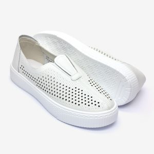 Pantofi piele dama JS705-4, Alb