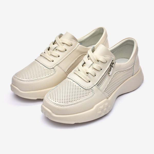 Pantofi piele dama FL965-3, Bej - imagine 6