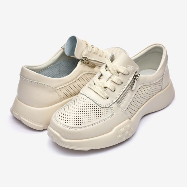 Pantofi piele dama FL965-3, Bej - imagine 5
