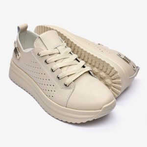 Pantofi piele dama FJ305-3, Bej