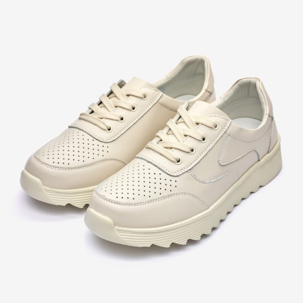 Pantofi piele dama FL963-3, Bej - imagine 6