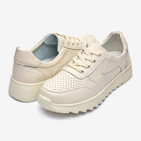 Pantofi piele dama FL963-3, Bej - imagine 4