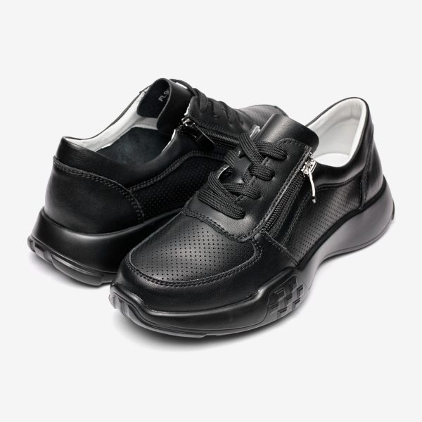 Pantofi piele dama FL965-1, Negru - imagine 2