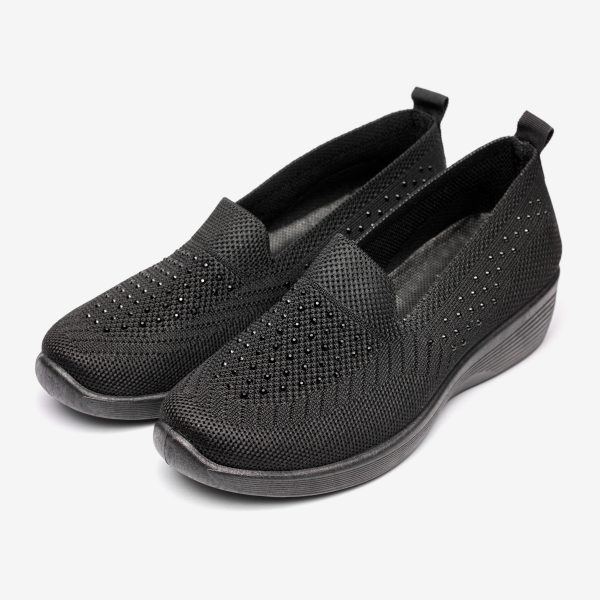 Pantofi dama plasa XY2887-1, Negru - imagine 6