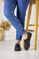 Pantofi piele dama JS705-1, Negru - imagine 2