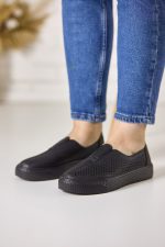 Pantofi piele dama JS705-1, Negru