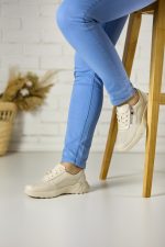 Pantofi piele dama FL965-3, Bej - imagine 4