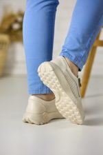 Pantofi piele dama FL965-3, Bej - imagine 3