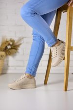 Pantofi piele dama FJ305-3, Bej - imagine 3