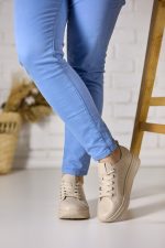 Pantofi piele dama FJ305-3, Bej - imagine 2